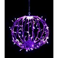Queens Of Christmas 12 in. LED Sphere Lights, Purple - 120 Count S-120SPH-PU-12